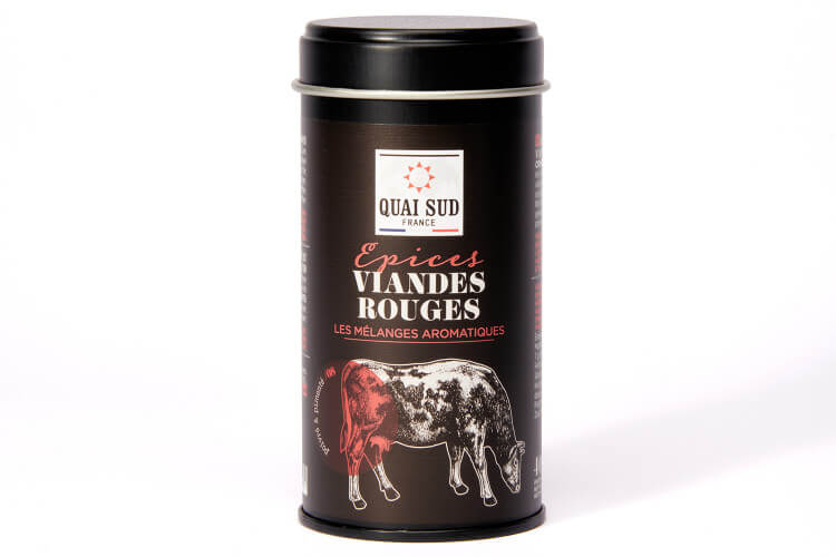 Mélange d'épices Quai Sud spécial viandes rouges - Boîte 40g