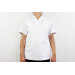 Veste de cuisine unisexe Egochef Leonardo blanche 100% coton à manches courtes