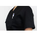 Veste de cuisine unisexe Egochef Leonardo noire polyester et coton à manches courtes