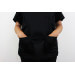 Veste de cuisine unisexe Egochef Leonardo noire polyester et coton à manches courtes