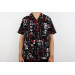 Veste de cuisine unisexe Egochef Leonardo caractères japonais 100% coton à manches courtes
