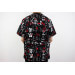 Veste de cuisine unisexe Egochef Leonardo caractères japonais 100% coton à manches courtes