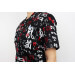Veste de cuisine unisexe Egochef Leonardo caractères japonais 100% coton à manches courtes
