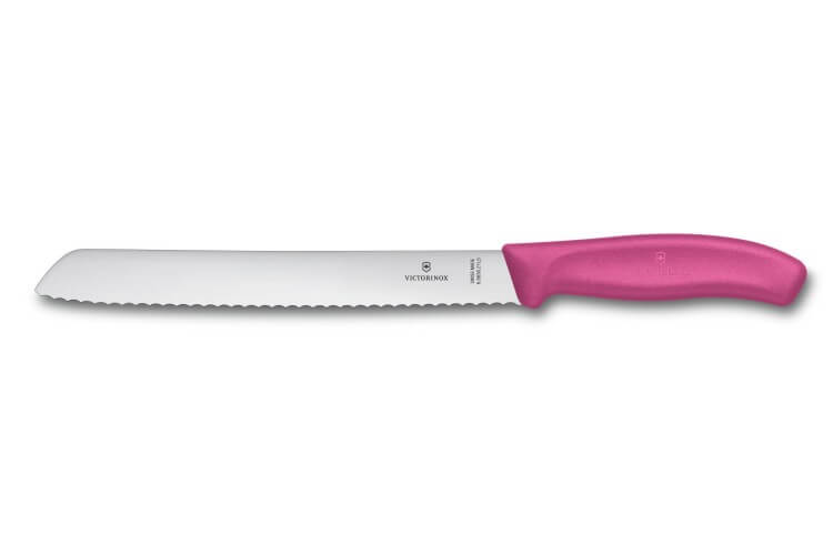 Couteau à pain lame 21cm manche rose Victorinox 6.8636.21L5