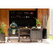 Pack Big Green Egg Large barbecue + convEGGtor + table modulaire + meuble d'extension + 8 roulettes