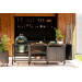 Pack Big Green Egg Medium barbecue + convEGGtor + table modulaire + meuble placard + 8 roulettes