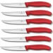 6 Couteaux à steak Victorinox lame crantée 12cm manche rouge