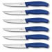 6 Couteaux à steak Victorinox lame crantée 12cm manche bleu