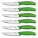 6 Couteaux à steak Victorinox lame crantée 12cm manche vert