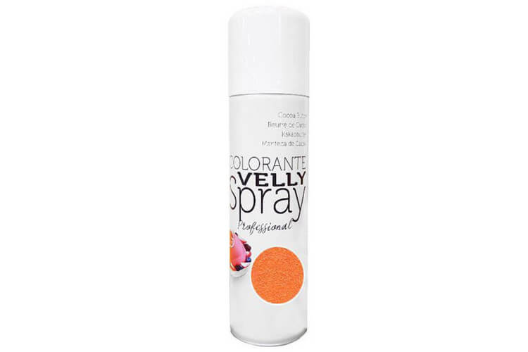 Spray alimentaire Velly effet velours 250ml - Orange