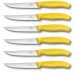 6 Couteaux à steak Victorinox lame crantée 12cm manche jaune