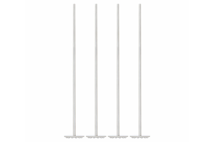 Lot de 4 touillettes + pilons &agrave; cocktail Point Virgule en acier inoxydable