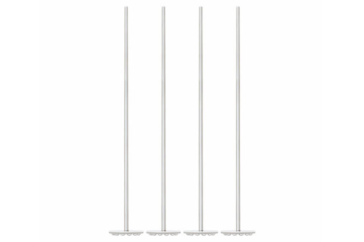 Lot de 4 touillettes + pilons à cocktail Point Virgule en acier inoxydable