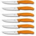 6 Couteaux à steak Victorinox lame crantée 12cm manche orange