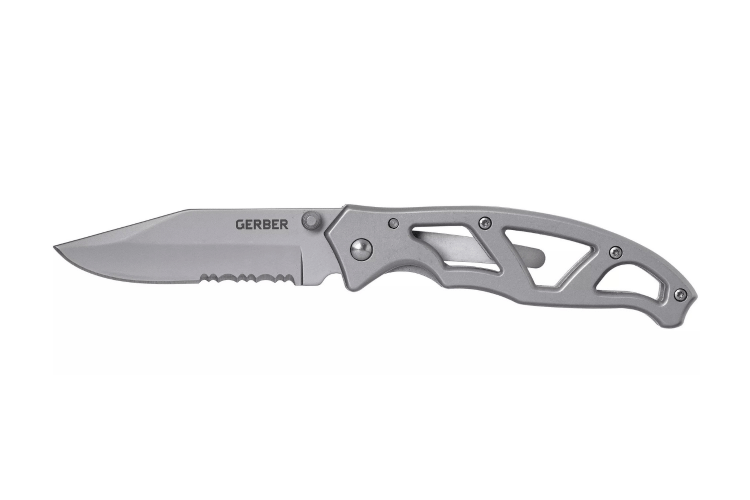 Couteau pliant Gerber Paraframe GE04844 manche squelette en acier gris