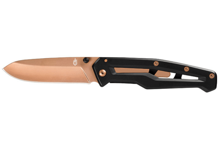 Couteau pliant Gerber Paralite GE003691 manche ajouré en acier noir 10,4cm