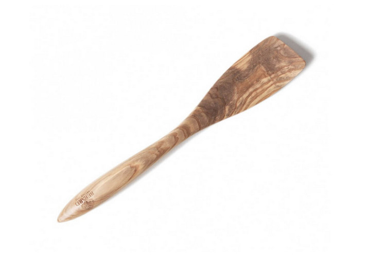 Spatule de cuisine B&eacute;rard Terra faite main en olivier 32cm