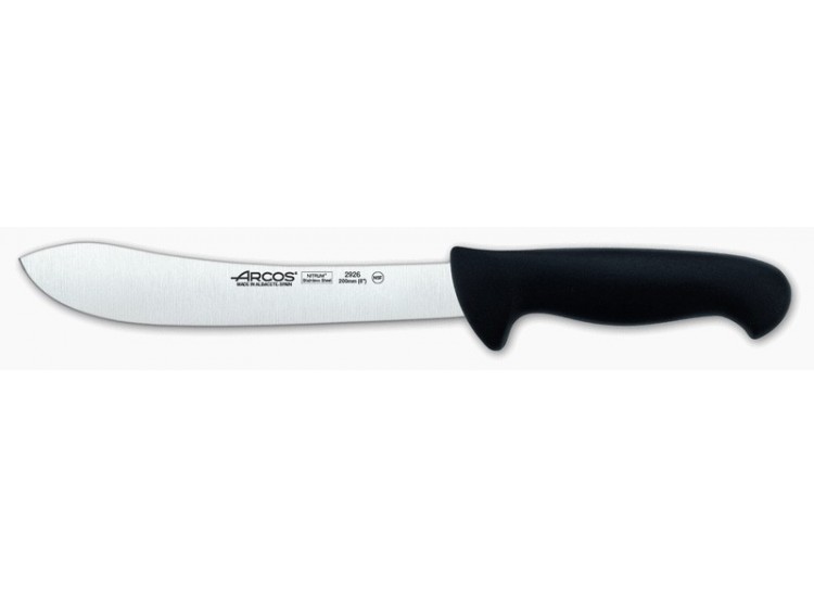 Couteau de boucher courb&eacute; 20cm acier Nitrum Arcos 2900