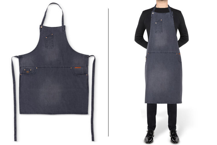 Tablier de cuisine homme DutchDeluxes en coton avec 5 poches