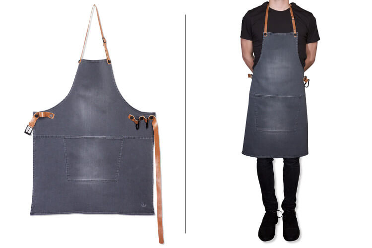 Tablier de barbecue DutchDeluxes en coton et cuir