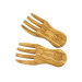 Set de 2 mains à salade Bérard fait main en olivier 20x9cm
