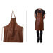 Tablier de cuisine DutchDeluxes en cuir avec poche à zip