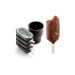 Set de 4 moules à glace Lékué Classic Creamy + pot en silicone noir