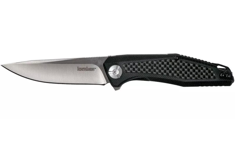 Couteau pliant Kershaw Atmos KS.4037 manche G10/nylon rempli de verre noir 10,2cm