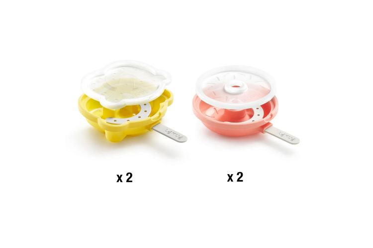 Set de 4 moules &agrave; glace L&eacute;ku&eacute; en silicone - Formes donut et bretzel