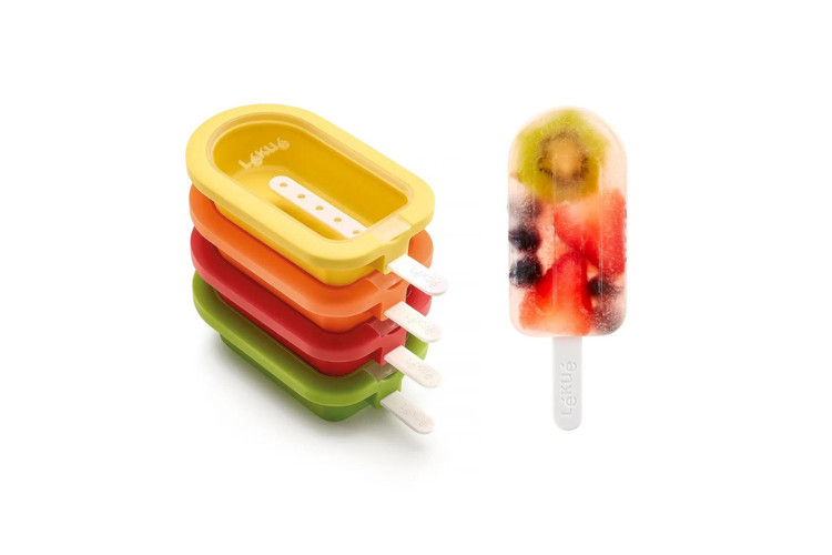 Set de 4 moules &agrave; glace L&eacute;ku&eacute; en silicone 95ml - 4 couleurs