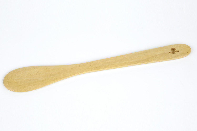 Spatule ronde B&eacute;rard Contour faite main en olivier 30cm