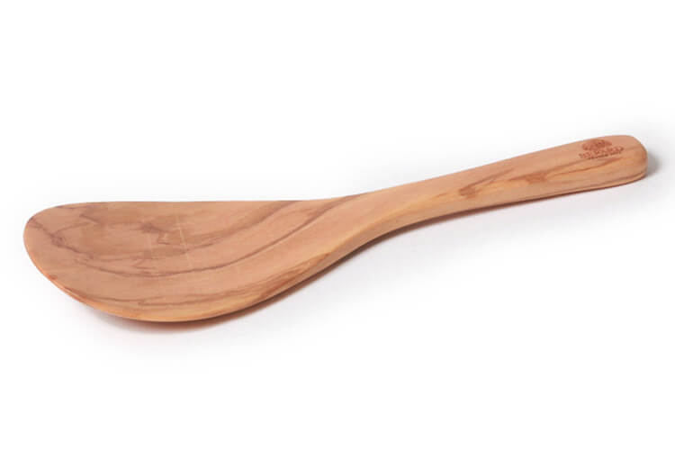 Cuillère à riz Bérard faite main en bois d'olivier 21,5cm