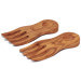 Set de 2 mains à salade Bérard fait main en olivier 20x9cm