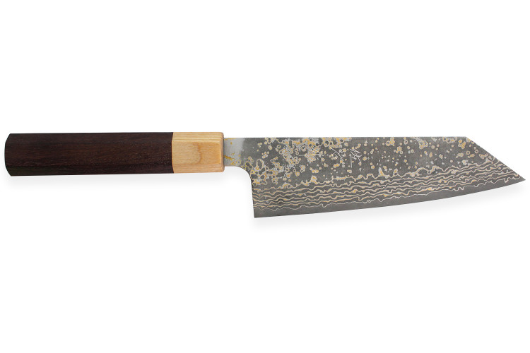 Couteau bunka japonais artisanal Takeshi Saji VG10 Rainbow 16,5cm