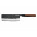 Couteau nakiri Sayuto Séquoia San Mai martelé 17cm