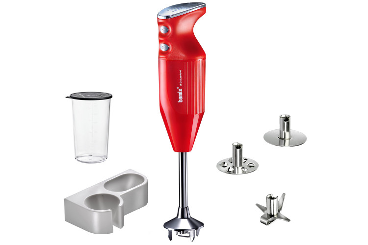 Mixeur Plongeant Bamix M200 Mono rouge avec accessoires
