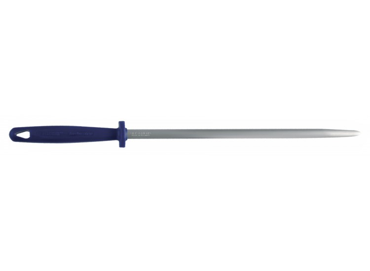 Fusil &agrave; aiguiser 30cm en acier inox Fischer m&egrave;che ovale