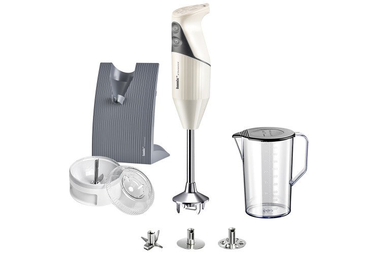 Mixeur plongeant Bamix M200 Swissline cr&egrave;me avec accessoires