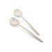 Couverts à salade blanc Guzzini Tierra en bouteilles recyclées 28cm