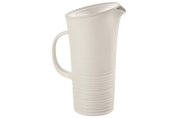 Carafe blanche Guzzini Tierra en bouteilles recycl&eacute;es 1,8L