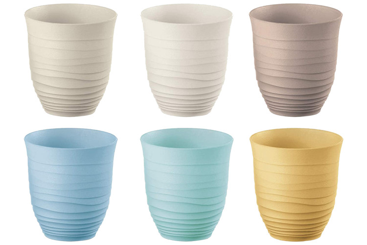 Set de 6 verres multicolore Guzzini Tierra en bouteilles recycl&eacute;es 350ml