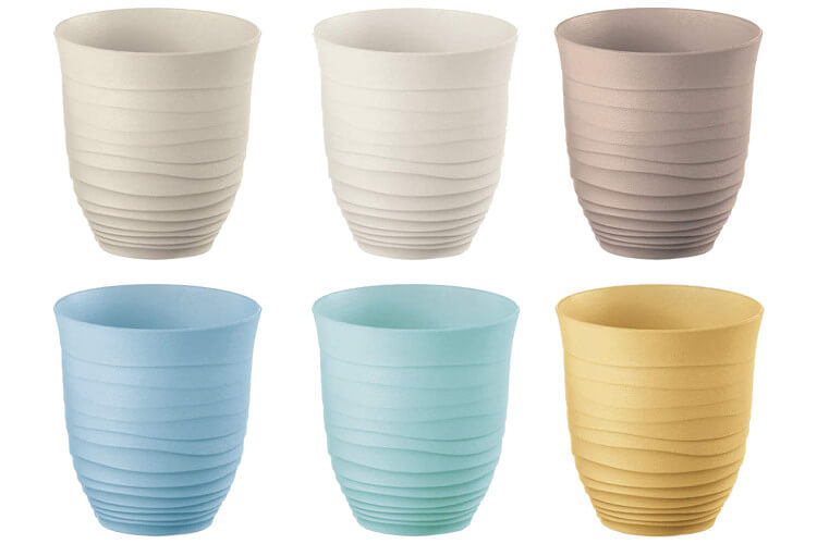 Set de 6 verres multicolore Guzzini Tierra en bouteilles recyclées 350ml