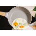 Poêle antiadhérente en céramique Cookut au coloris blanc polaire