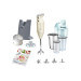 Coffret Bamix Pâtisserie M200 Swissline crème - accessoires + livre de recettes