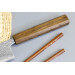 Couteau kiritsuke japonais artisanal Wusaki Unagi AUS10 damas 24cm manche chêne