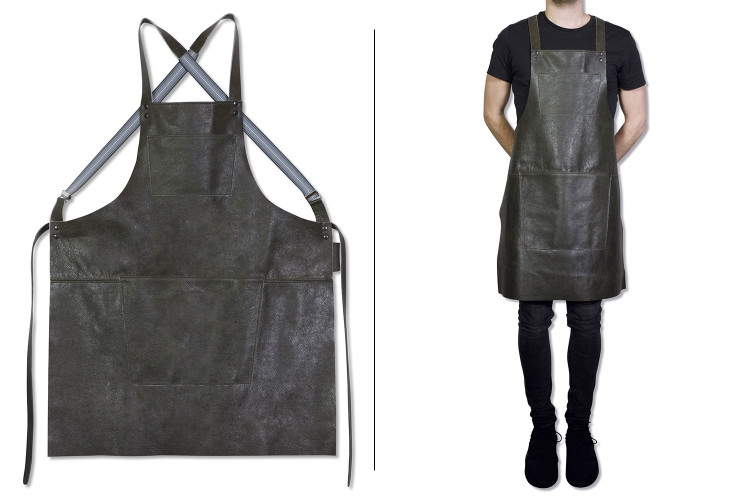 Tablier de cuisine &agrave; bretelles DutchDeluxes en cuir