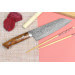 Couteau bunka japonais Takeshi Saji R2 Damas Mosaïque 18cm