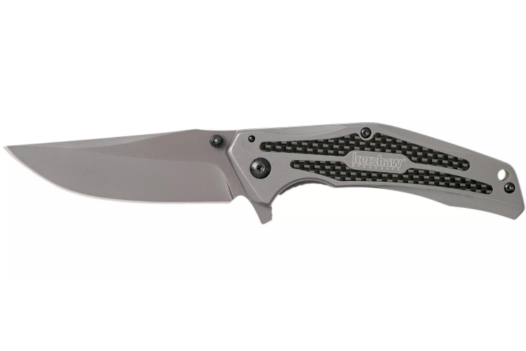 Couteau pliant Kershaw Duojet KS.8300 manche en acier/fibres de carbone 11,4cm