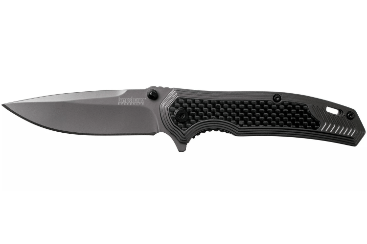 Couteau pliant Kershaw Fringe KS.8310 manche en acier/fibres de carbone 10,5cm