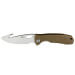 Couteau pliant Honey Badger Hook Large 01HO037 lame crochet manche nylon / fibres de verre tan 11,7cm